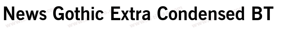 News Gothic Extra Condensed BT字体转换